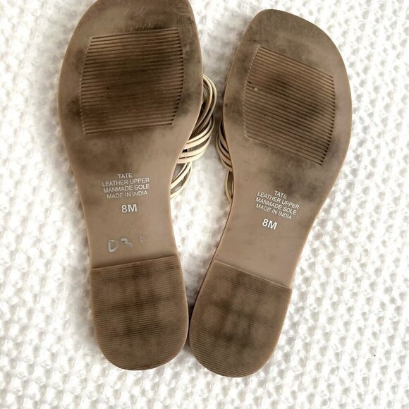 Matisse Tate Leather Strappy Sandal In Ivory Size 8 Casual Summer Beach Preppy - Picture 4 of 6